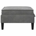 vidaXL Pouf avec Rangement Gris foncé Velours