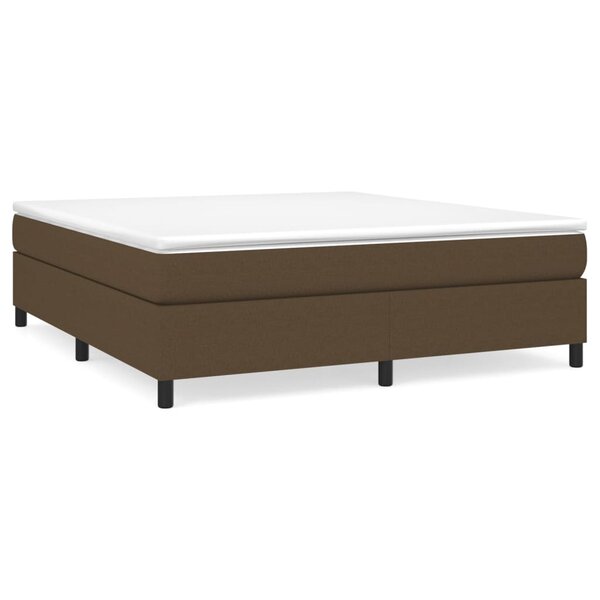 vidaXL Cadre de lit Marron foncé 160x200 cm Tissu