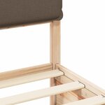 vidaXL Cadre de lit avec tête de lit rembourrée Taupe 80 x 200 cm