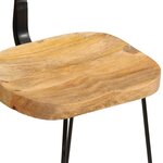 vidaXL Tabourets de bar lot de 2 49x43x79 cm bois de manguier massif