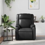 vidaXL Fauteuil de massage inclinable Noir Similicuir