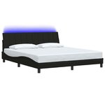 vidaXL Cadre de lit sans matelas Hanko noir 180x200 cm tissu
