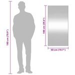 vidaXL Miroir mural 50x100 cm Verre Rectangulaire