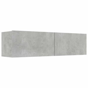 vidaXL Meuble TV Gris béton 120x30x30 cm Bois d’ingénierie