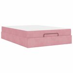 vidaXL Cadre de lit Rose 140 x 200 cm Velours