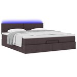 VidaXL Cadre de lit ottoman avec matelas marron foncé 160x200 cm tissu