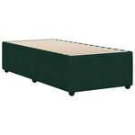 vidaXL Cadre de lit sans matelas vert foncé 90x200 cm velours