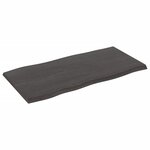 vidaXL Dessus de table bois chêne massif traité bordure assortie