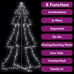 vidaXL Arbre de Noël cône 240 LED d'intérieur/d'extérieur 118x180 cm