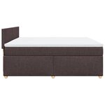 vidaXL Sommier à lattes de lit avec matelas Marron foncé 200x200 cm
