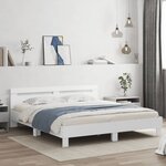 vidaXL Cadre de lit sans matelas blanc 200x200 cm