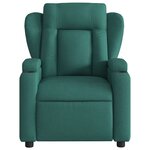 vidaXL Fauteuil de massage inclinable Vert foncé Tissu