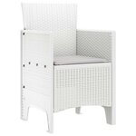 vidaXL Chaise de jardin 2 Pièces Blanc 53 x 49 x 85 cm PP