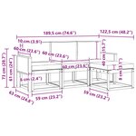 vidaXL Ensemble de canapés d'extérieur 4 pc Naturel et Crème