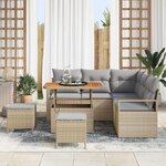 vidaXL Ensemble de canapé de jardin 8 Pièces Beige et Gris clair