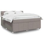 vidaXL Sommier à lattes de lit avec matelas Taupe 180x200 cm Tissu