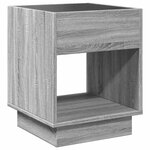 vidaXL Table basse avec LED infini sonoma gris 40x40x50 cm