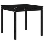 vidaXL Ensemble à manger de jardin 5Pièces noir bois massif de pin