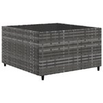 vidaXL Salon de jardin 6 Pièces avec coussins Gris Résine tressée