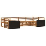 vidaXL Ensemble de canapés d'extérieur 6 Pièces Naturel