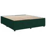 vidaXL Sommier à lattes de lit et matelas Vert foncé 200x200cm Velours