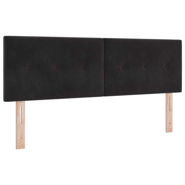vidaXL Tête de lit LED avec bandes LED Noir 160 cm Velours