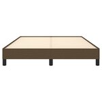 vidaXL Cadre de lit sans matelas marron foncé 140x200 cm tissu