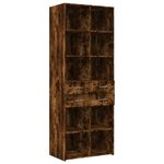 vidaXL Buffet haut chêne fumé 70x42 5x185 cm bois d'ingénierie