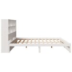 vidaXL Lit bibliothèque sans matelas blanc 180x200 cm bois pin massif