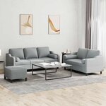 vidaXL Ensemble de canapés 3 Pièces coussins gris clair tissu