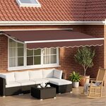 vidaXL Auvent rétractable manuel Marron 3 5 x 2 5 m