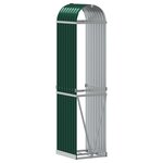 vidaXL Porte-bûches vert 40x45x170 cm acier galvanisé