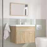 vidaXL Ensemble de meubles de salle de bain 3 Pièces chêne sonoma