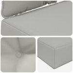 vidaXL Coussin de canapé d'extérieur 2 Pièces Gris Polyester
