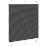 vidaXL Store plissé noir 115x150 cm largeur du tissu 114 4cm polyester