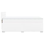 vidaXL Sommier à lattes de lit avec matelas Blanc 90x200 cm Similicuir