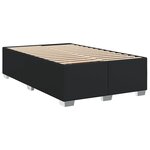 vidaXL Sommier à lattes de lit avec matelas noir 120x190 cm similicuir