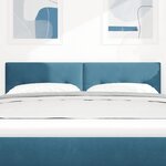 vidaXL Tête de lit LED avec bandes LED Bleu 160 cm Velours