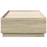 vidaXL Cadre de lit avec LED sans matelas chêne sonoma 90x190 cm