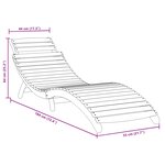 vidaXL Chaise longue gris 184x55x64 cm bois massif d'acacia