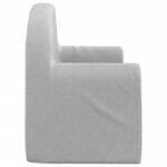 vidaXL Canapé pour enfants 2 places gris clair peluche douce