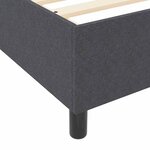 vidaXL Lit à ressorts Gris foncé et blanc 203 x 120 x 60 cm