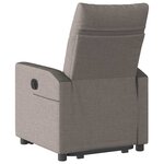 vidaXL Fauteuil inclinable électrique taupe tissu