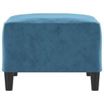 vidaXL Repose-pied Bleu 70x55x41 cm Velours