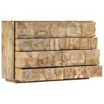 vidaXL Meuble alphabétique avec 6 tiroirs 120x35x79 cm Manguier massif