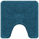 Tapis de bain U en forme de U bleu 50x50 cm en polypropylène antidérapant