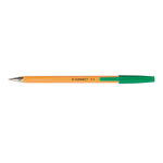 Stylo-bille écriture fine 0.3mm encre classique bille indéformable encre couleur vert Q-CONNECT