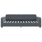 vidaXL Lit de jour avec gigogne sans matelas gris foncé 80x200 cm