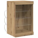 Buffet vidaXL avec lumières LED chêne artisanal 41x37x67 cm