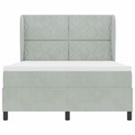 vidaXL Lit à ressorts avec matelas gris clair 140 x 190 cm en velours